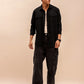 Solid Corduroy Shirt in Black
