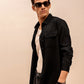 Solid Corduroy Shirt in Black