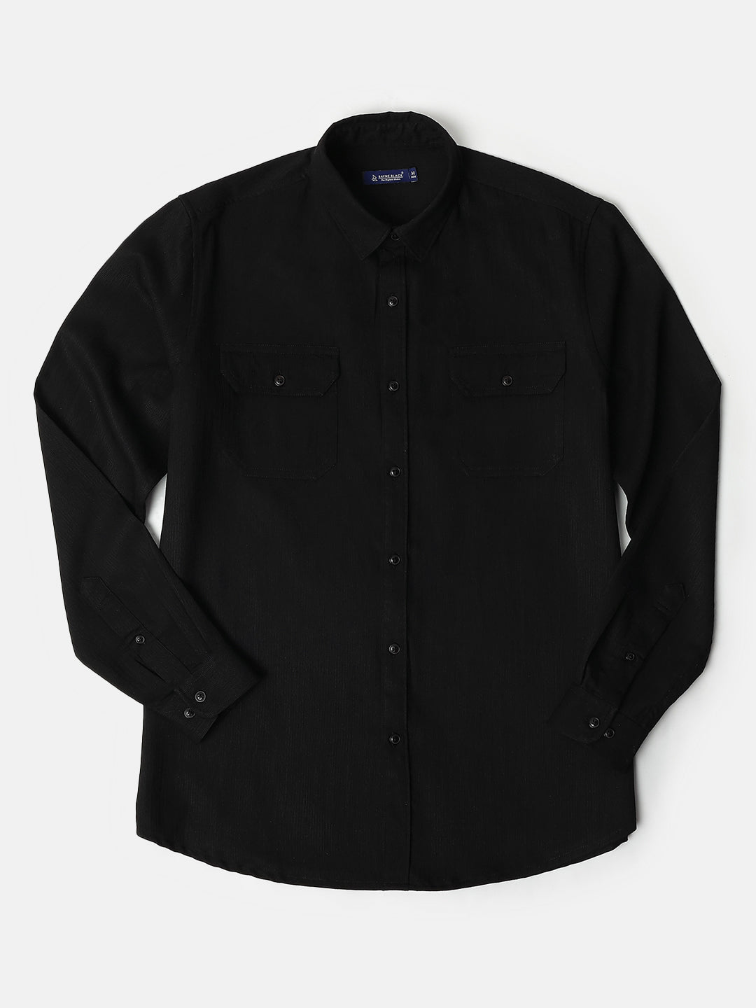 Solid Corduroy Shirt in Black