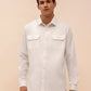 Solid Corduroy Shirt in White