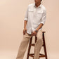 Solid Corduroy Shirt in White