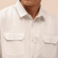 Solid Corduroy Shirt in White