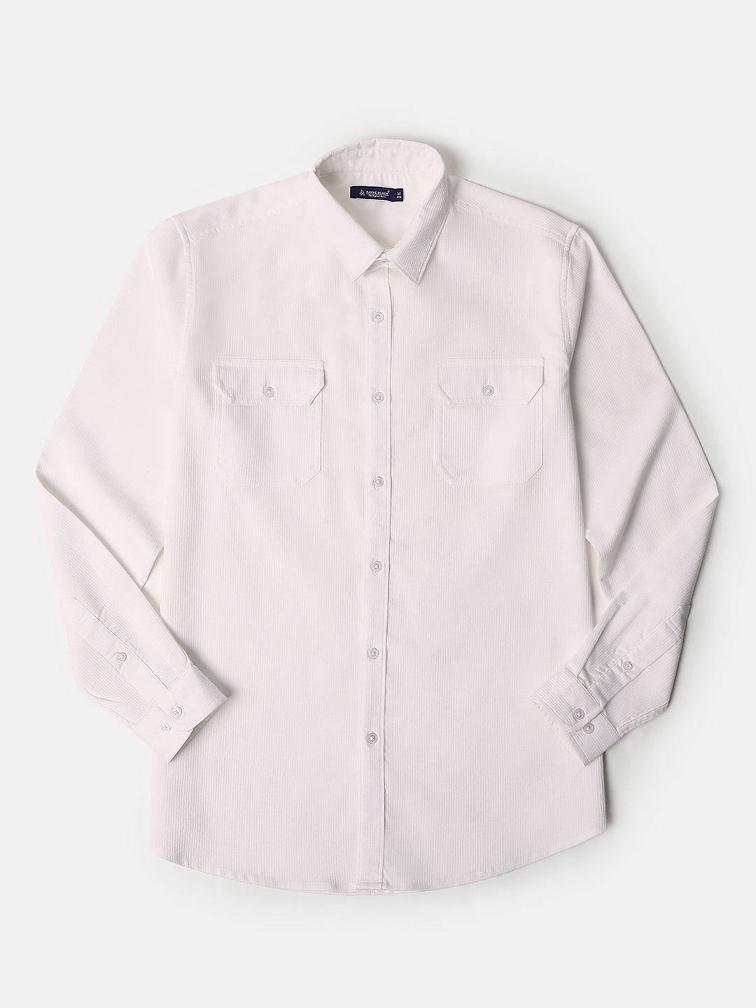 Solid Corduroy Shirt in White